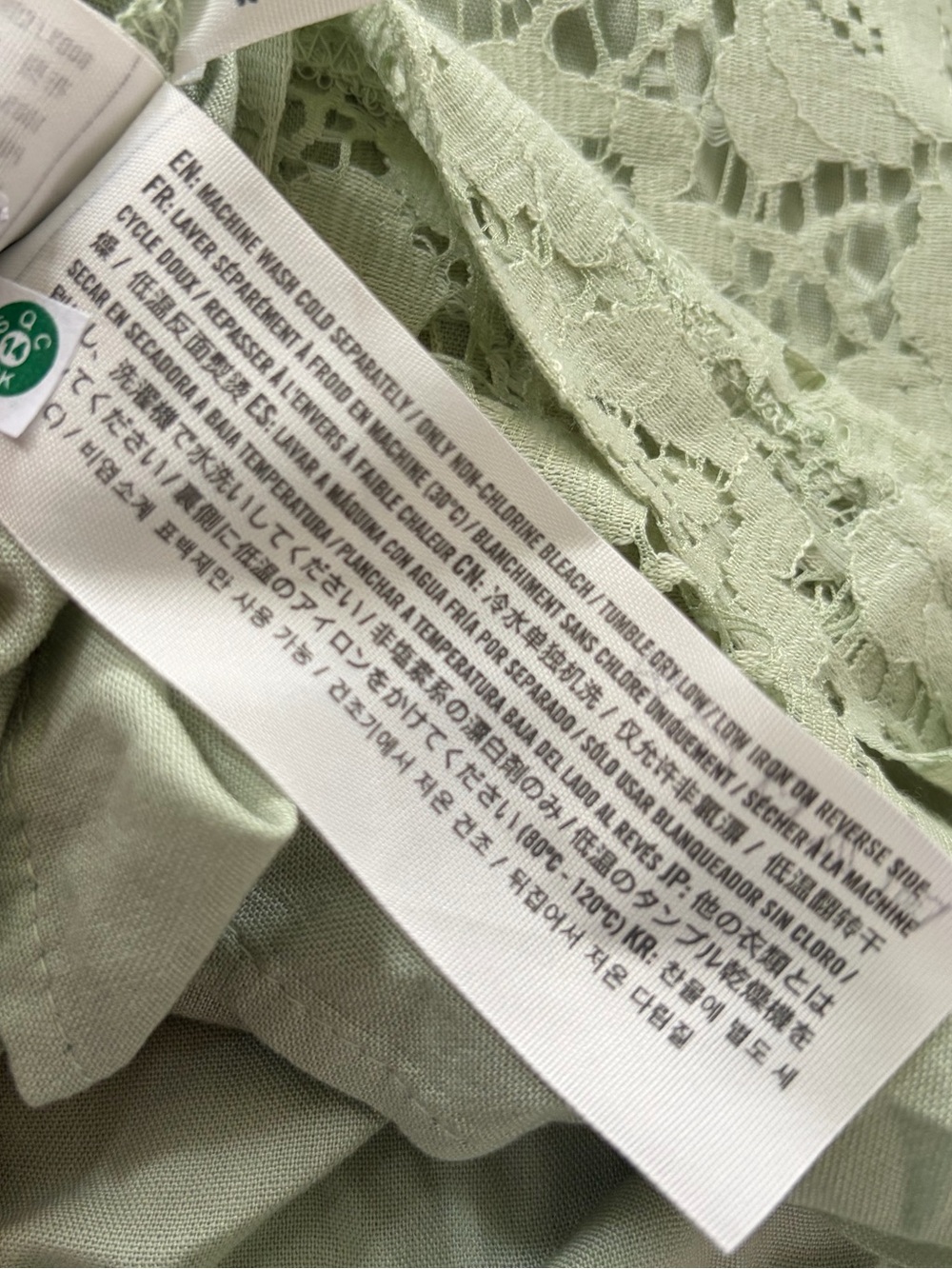 Abercrombie Kids Sage Green Lace Dress NWT Size 11/12 - Picture 9 of 9